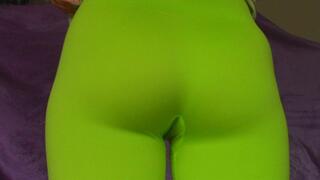 Neon Green Yoga Pants Ass JOI