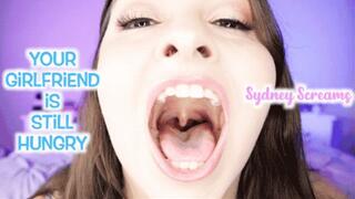 Your Girlfriend is Still Hungry - A same size vore scene featuring: vore digestion, femdom pov, burping, vore chat, and gaining weight - 1080 MP4