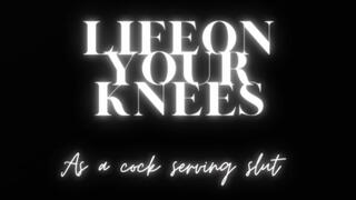 Life as a cock serving slut on your knees