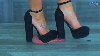 Cum Under Ambers Office Heels - Feet Cam - Extreme Cock and Balls Trample - 36FC