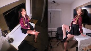 Sablique Von Lux Bratty Secretary on Boss' Laptop - Above View and Camera 2 4K