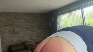 Spanked in jeans
