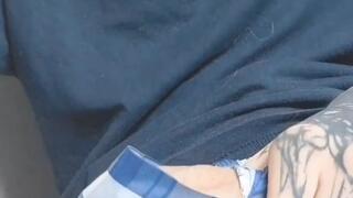 Jerking my hard cock in boxers and cumming