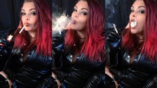 Smoking in all leather, being your obsession