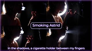 In the shadows, a cigarette holder between my fingers | Smoking Astrid