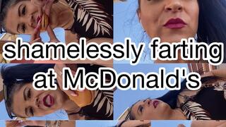 shamelessly farting at Mc Donald