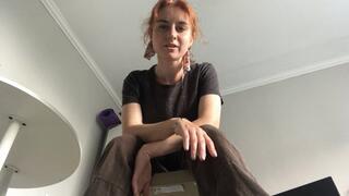 Smelly feet for slave!