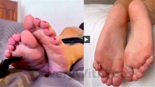 FOOT TICKLING Double Feature - Feather, Brush, and Hand - Giggling and Laughing - SD
