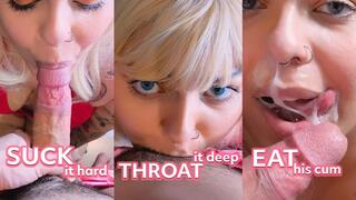 3 steps of a divine blowjob - Sticky and heavy cum - ASMR