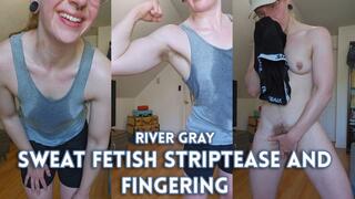 Sweat Fetish Striptease And Fingering