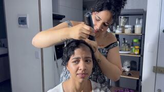 720P OMG CANT BELIEVE SHE DID IT SHE SHAVE HEAD 4 MY FANS