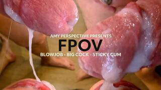 Amy Perspective - Big cock cumming a lot - FPOV
