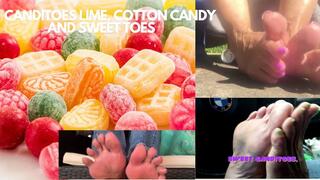 CANDITOES "MIXED CANDITOES" LIME GREEN, PINK COTTON CANDY AND MORE! ASSORTED TOES! WMV