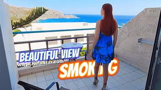 4K Beautiful View Smoking