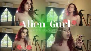Sexy Topless Smoking | Alien Girl