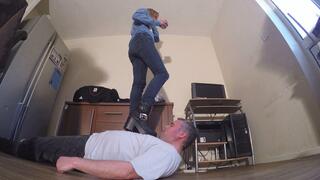 Chelsea's Morning Coffee Trampling In Big Boots FLOOR CAM