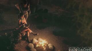 Lara Croft is fucked by Futa Queen