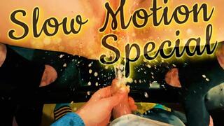(POV) Pissing together on each others genitals (silent slow motion special)