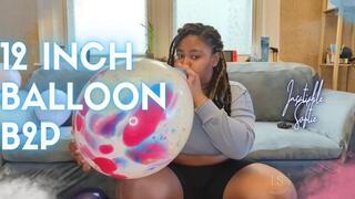 Looners: Ebony Blowing a 12 Inch Balloon (B2P)