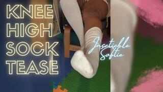 Knee High Sock Tease by Ebony BBW