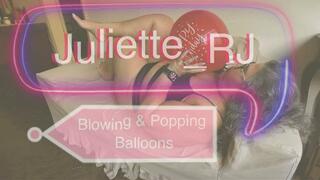 Juliette-RJ Blowing & Popping Balloons for you! CRUSH BALLOONS - LOONER - POPPING BALLOONS - THICK LEGS - EXHIBTIONISM - LOONER GIRL - BBW BODY - BBW LOONER MILF