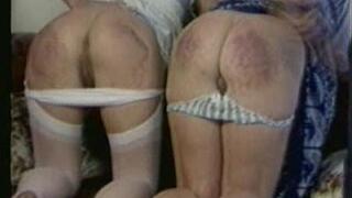 NAUGHTY NIECES TWO OLD VINTAGE CANING AND SPANKING