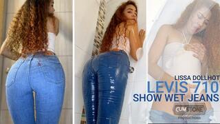 LEVIS 710 SHOW WET JEANS AND MASTURBATION