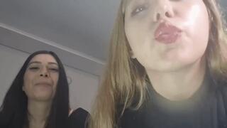 Double Teen Spit domination and humiliation