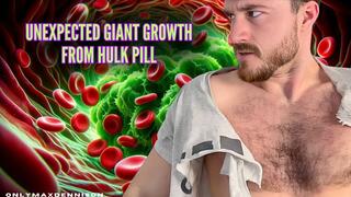 Unexpected giant growth from hulk pill