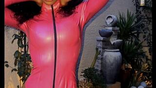 Latex Body Worship in the Garden
