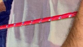 Tied up pig Sounding bondage victim in sketchy place