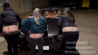 Cleaning the car and farting with my friends