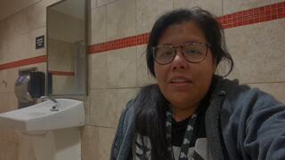 Sneeze and pee public toilet