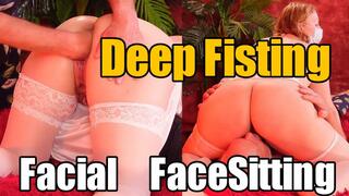 Deep Fisting of Moaning MILF in Medical Mask, FaceSit, Facial (4K)