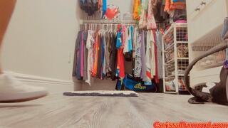 Carissa masturbating in the closet while everyone snoozes