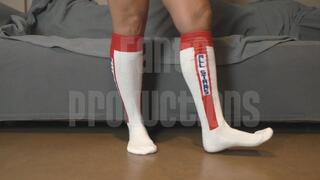 Jane Domino Dancing in Knee High All Stars Socks