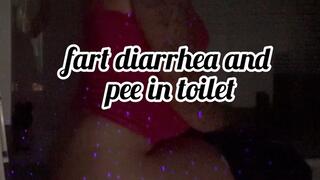 fart diarrhea and pee in toilet