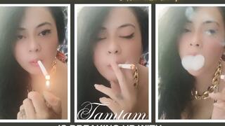 Tamtam is breaking up with you CLOSE UP SMOKING MARLBORO WHITE - AUDIBLE VIDEO -