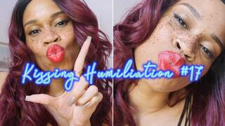 Kissing Humiliation #17- Ebony Femdom Goddess Rosie Reed Bratty Red Lipstick Fetish Lip Bitch Humiliation POV Kissing Bragging Arrogant- 1080p HD