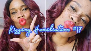 Kissing Humiliation #17- Ebony Femdom Goddess Rosie Reed Bratty Red Lipstick Fetish Lip Bitch Humiliation POV Kissing Bragging Arrogant- standard definition