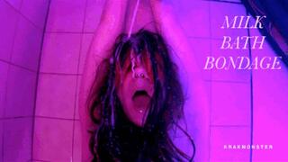 MILK BATH BONDAGE : GLIMMER TIED IN MILK ! milk poured over head, hair over face, hair in mouth, ass spreading STRUGGLE : DID PAWG : 1024p HD wmv