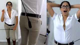 Bratty ridding girl eRica gets spanked for trying to buy her way through class!