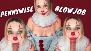 Pennywise ask you give her suck your dick POV Clown Facefuck