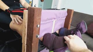 Cristal in nylons off soles tickling at yhe limit on the stock 2024