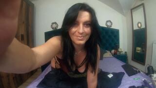 MilfyCalla-Masturbating and playing with green Fur long Jacket 188