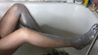 Cleaning my feet after art!