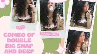 The Combo of Double Big Snap and Deep Inhale SMOKING MARLBORO WHITE IN BIKINI BROWN