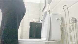 Toilet sitting after a great meal