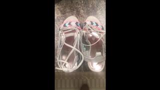 Enjoy the Upskirt Views As Debbie Straps on Her New Cum Filled Madden Girls 5 Inch Platform Wedge Heel Sandals With Her Sexy Minidress & Then Walks The Streets of McMinnville