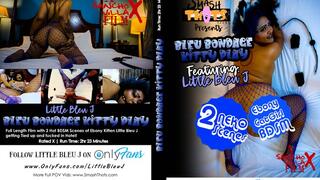 Bleu J Kitty Bondage Play - NEKO Ebony Little Bleu J fucked while tied and gagged